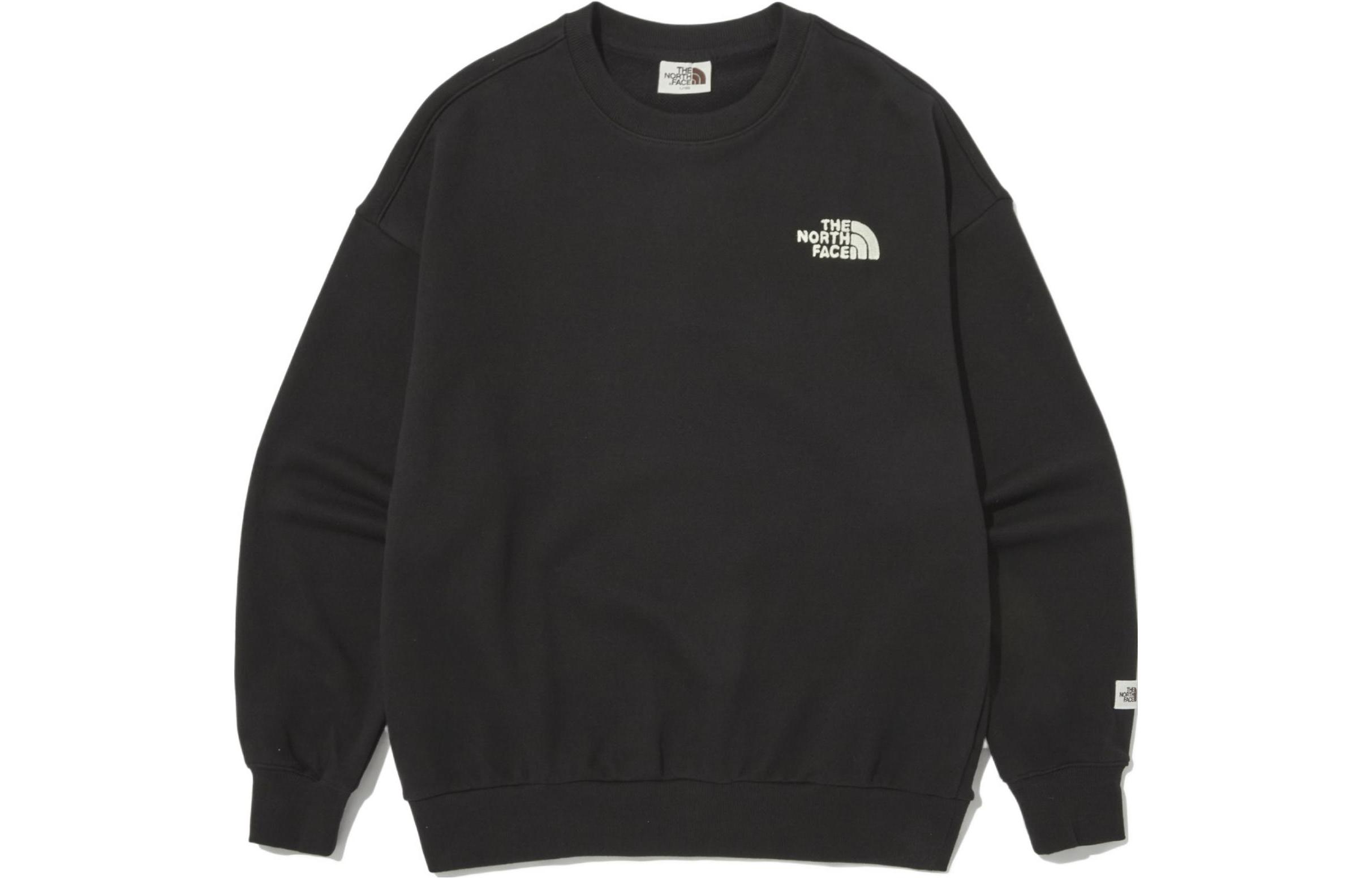 TNF Black Crewneck Slim Fit Long Sleeve Sweatshirt NM5MN50J