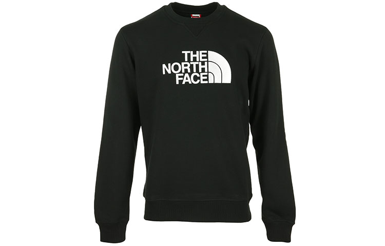 TNF Black Crewneck Sweatshirt with Letter Graphic Design NF0A4SVR-KY4