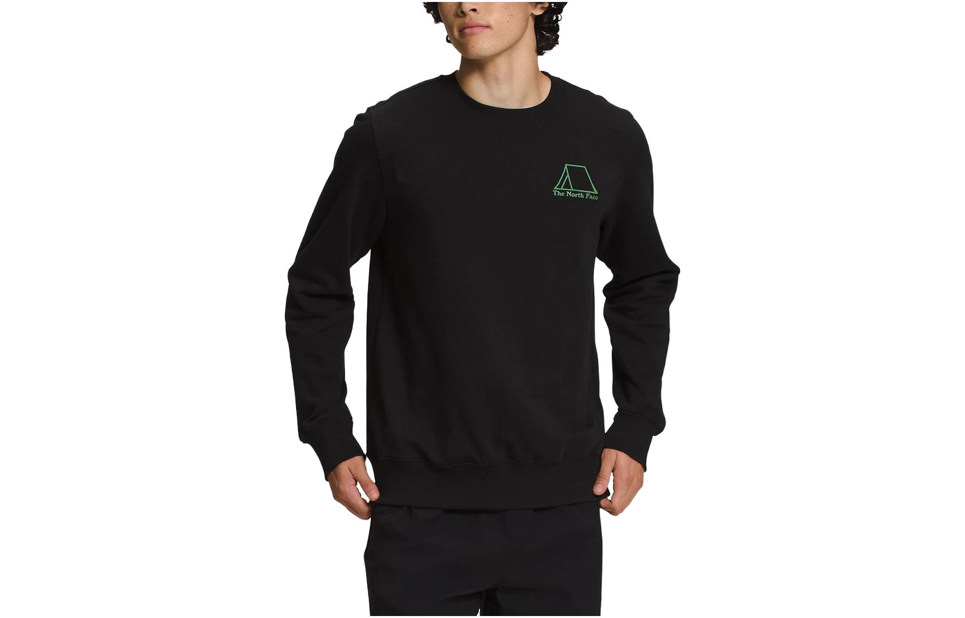 TNF Black Crewneck Sweatshirt with Letter Print NF0A811Q-JK3