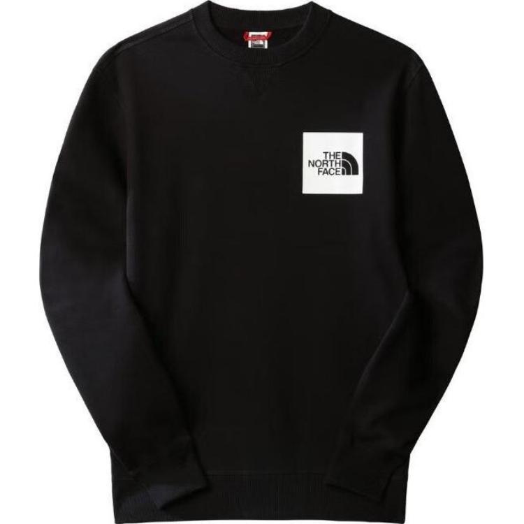 TNF Black Crewneck Sweatshirt with Logo Print NF0A7X1L-JK3