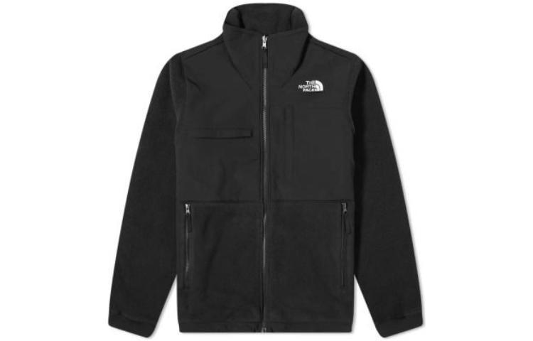 The North Face Black Denali Multi-Pocket Logo Print Jacket NF0A3XAU-JK3
