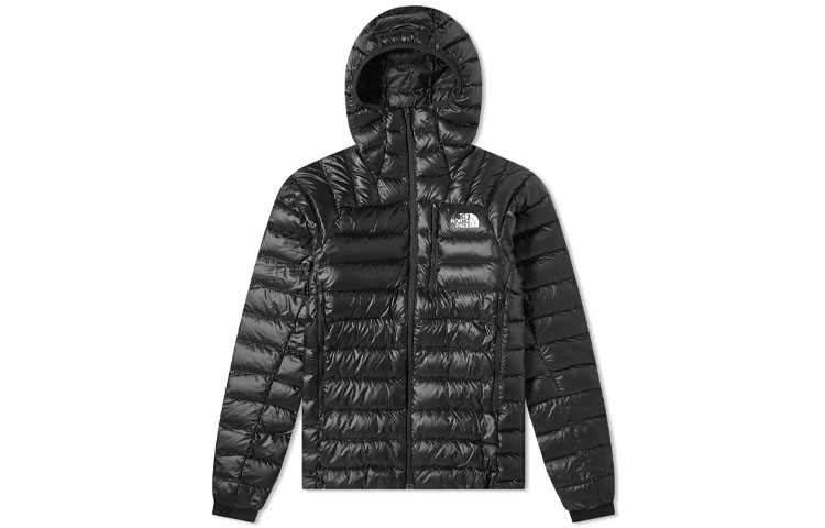 TNF Black Down Hooded Winter Jacket - Casual Solid Color. NF0A4P6C-JK3 圖 2