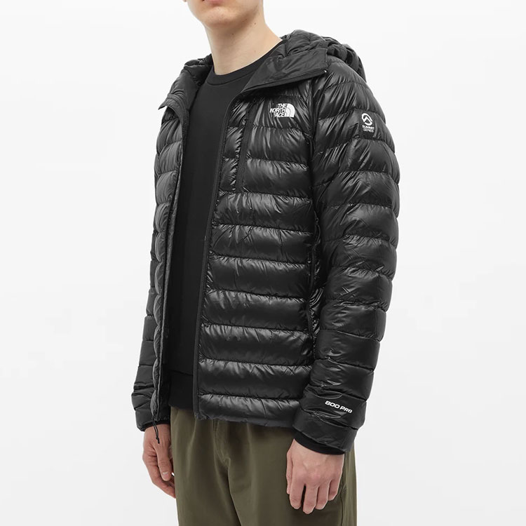 TNF Black Down Hooded Winter Jacket - Casual Solid Color. NF0A4P6C-JK3 圖 3