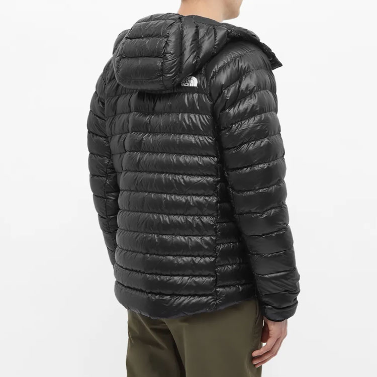 TNF Black Down Hooded Winter Jacket - Casual Solid Color. NF0A4P6C-JK3 圖 4