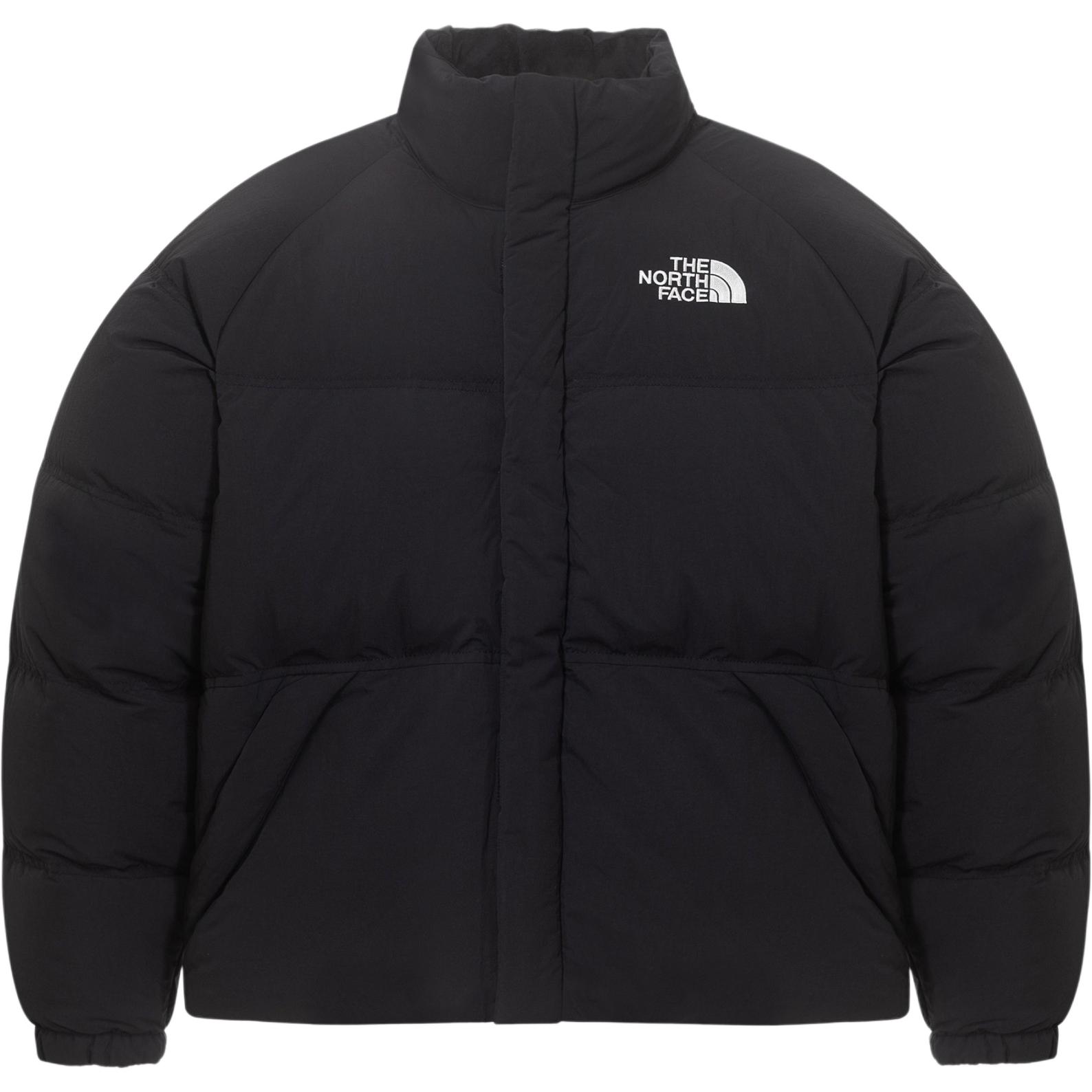 TNF Black Down Jacket with Logo Embroidery NJ1DQ58J