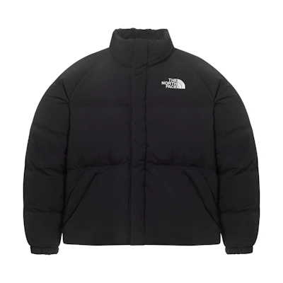 TNF Black Down Jacket with Logo Embroidery NJ1DQ58J