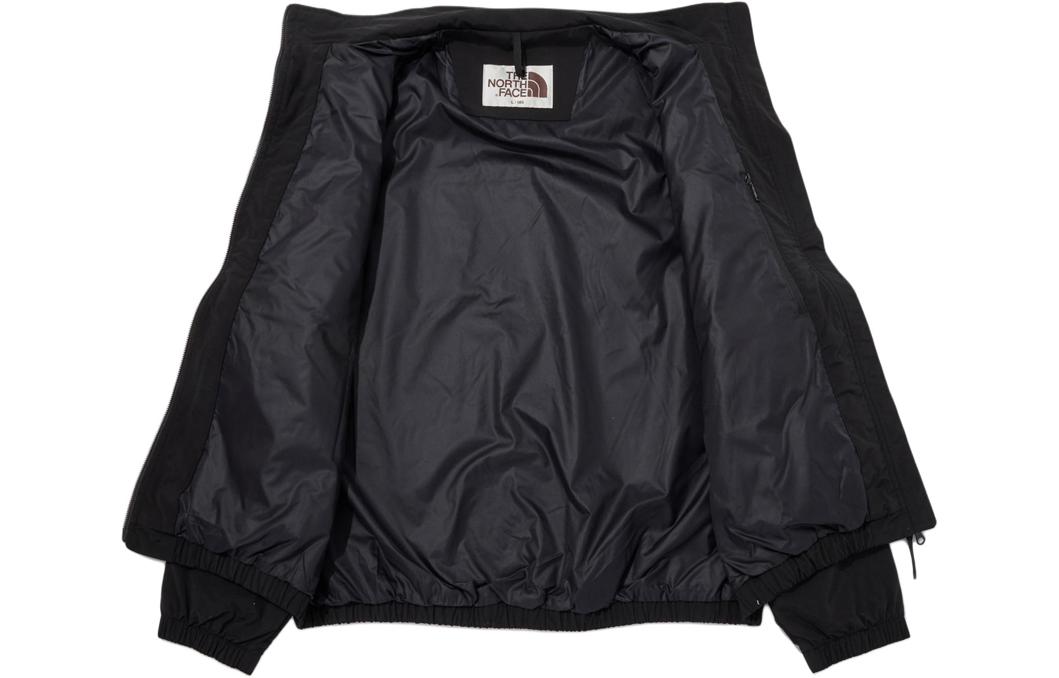 TNF Black Embroidered Logo Stand Collar Loose Zip Jacket Unisex NJ3BQ02J 圖 4