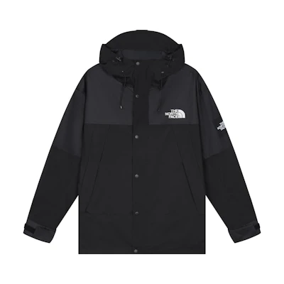 TNF Black Embroidered Logo Waterproof Hiking Jacket Unisex NI2HQ01P