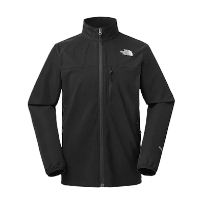 TNF Black Embroidered Logo Zip Jacket for Men Outdoor Casual Wear NF0A3VRR-KX7
