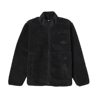 TNF Black Fleece Jacket with Logo, Windproof, Breathable, Multi-pocket NF0A7W7I-JK3