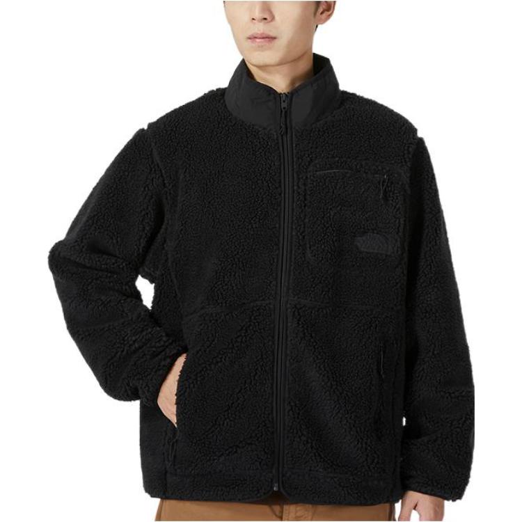 TNF Black Fleece Jacket with Logo, Windproof, Breathable, Multi-pocket NF0A7W7I-JK3 圖 3