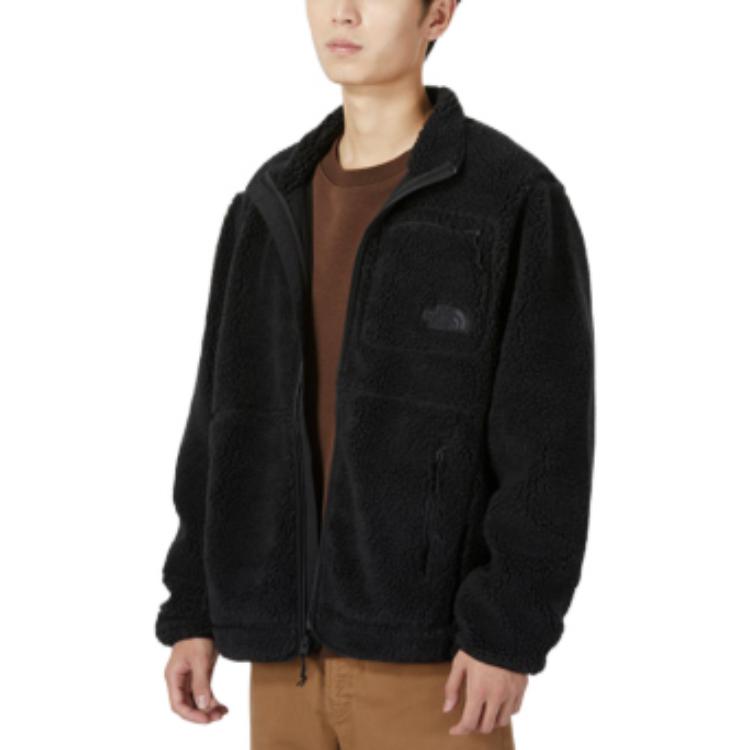 TNF Black Fleece Jacket with Logo, Windproof, Breathable, Multi-pocket NF0A7W7I-JK3 圖 5