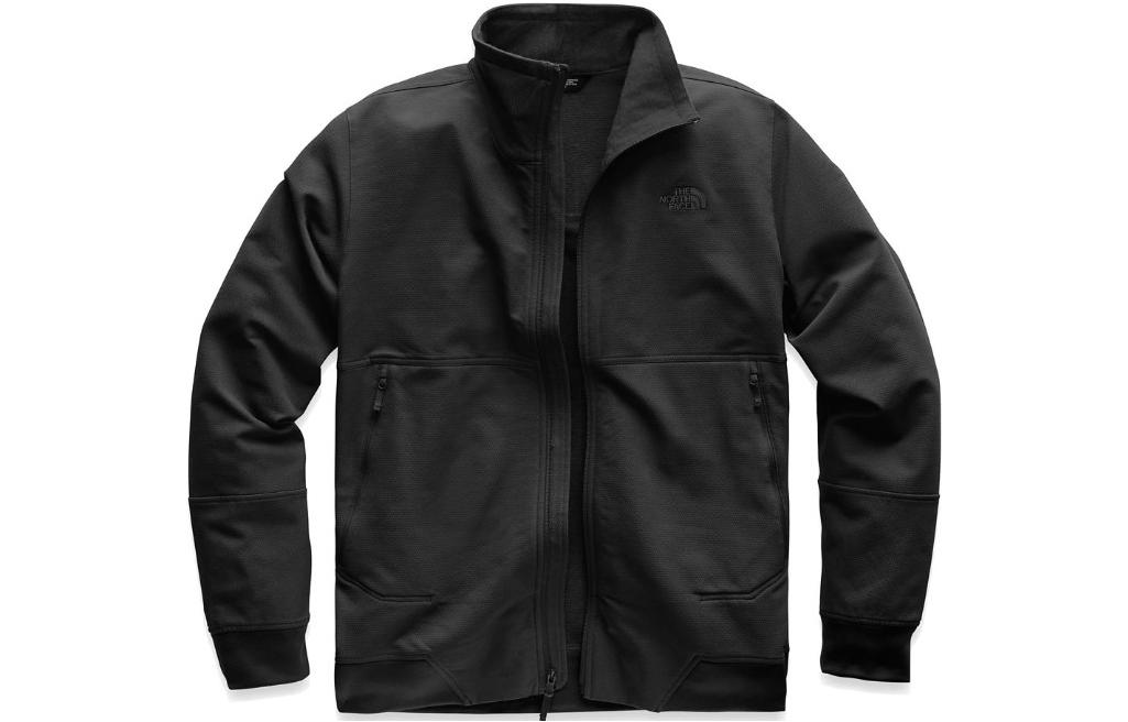 TNF Black Fleece Jacket with Logo Print and Stand Collar NF0A3SPF-JK3