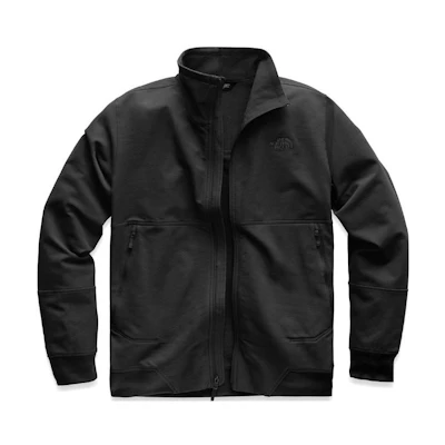 TNF Black Fleece Jacket with Logo Print and Stand Collar NF0A3SPF-JK3