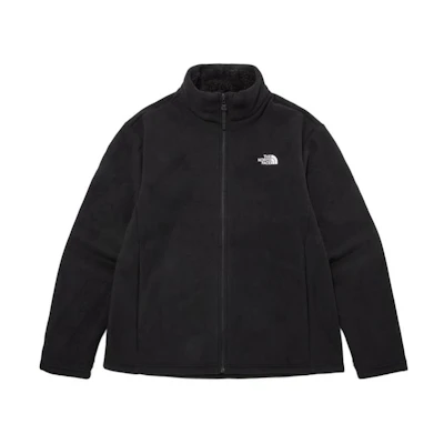 TNF Black Fleece Jacket with Regular Fit and Zip-Up Design NJ4FP60A