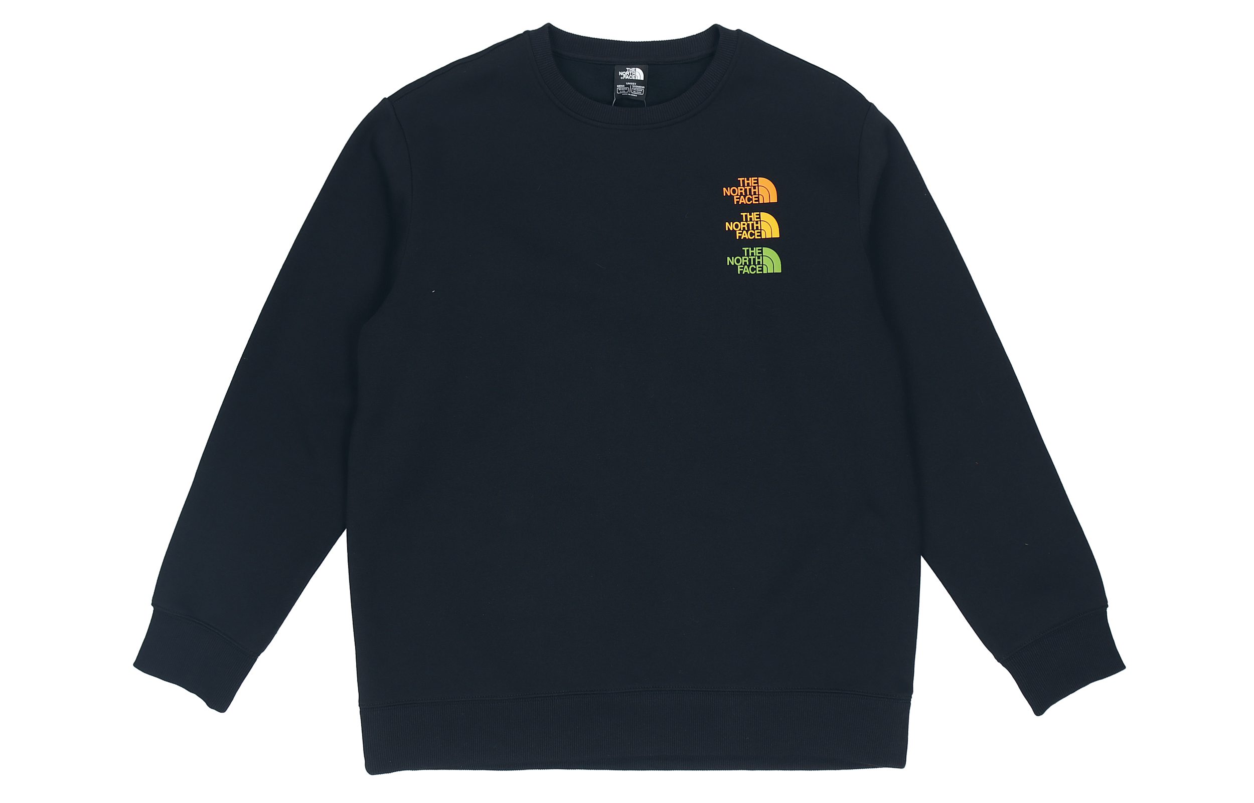 TNF Black Fleece Pullover Hoodie Unisex with Colorblock Logo Design NF0A7W88-JK3