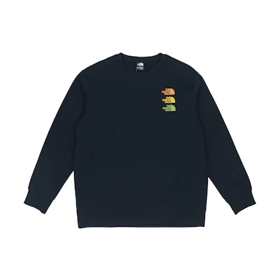 TNF Black Fleece Pullover Hoodie Unisex with Colorblock Logo Design NF0A7W88-JK3