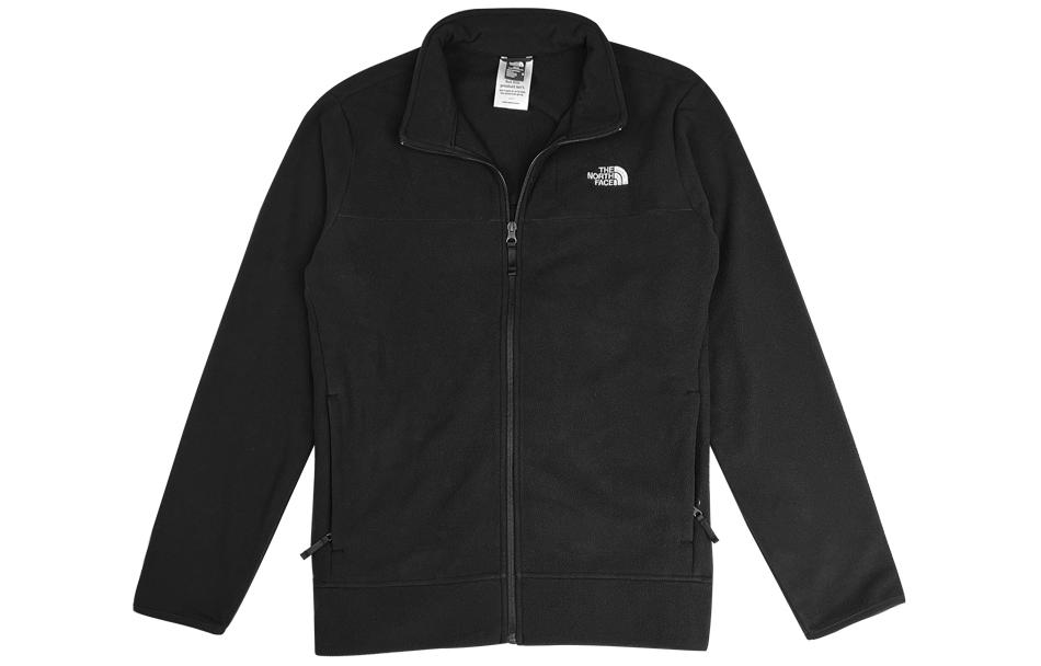 TNF Black Full-Zip Fleece Jacket with Stand Collar NF0A87RH-JK3