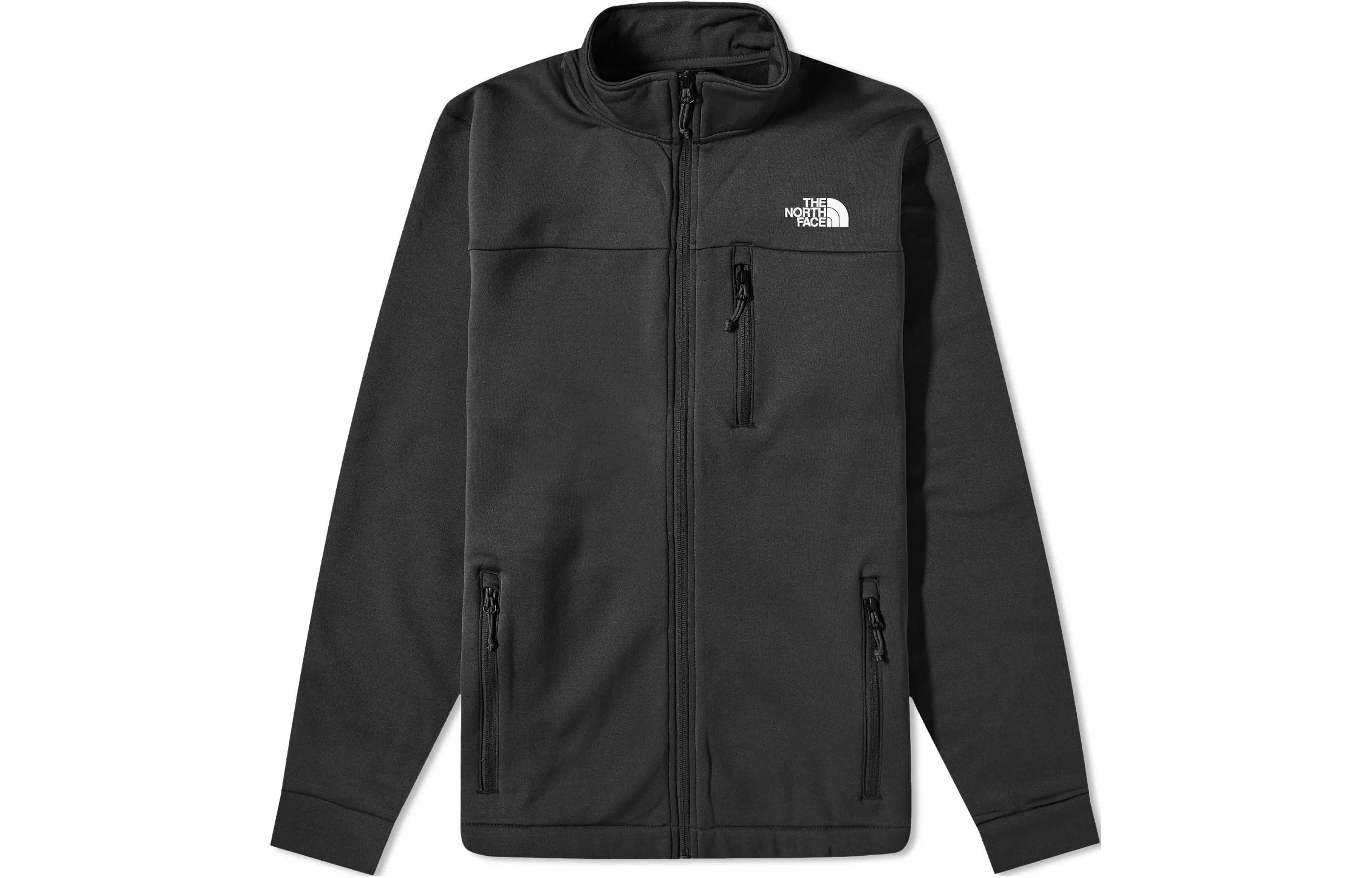 TNF Black Full-Zip Letter Print Jacket NF0A7X19-JK3