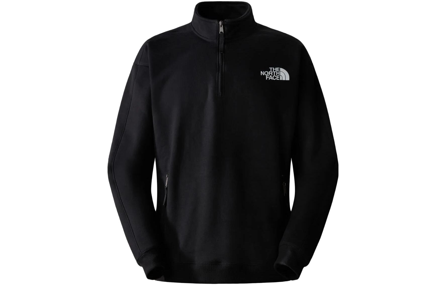 Order The North Face 黑色半拉鍊標誌印花長袖運動衫 NF0A84GM-OGC1