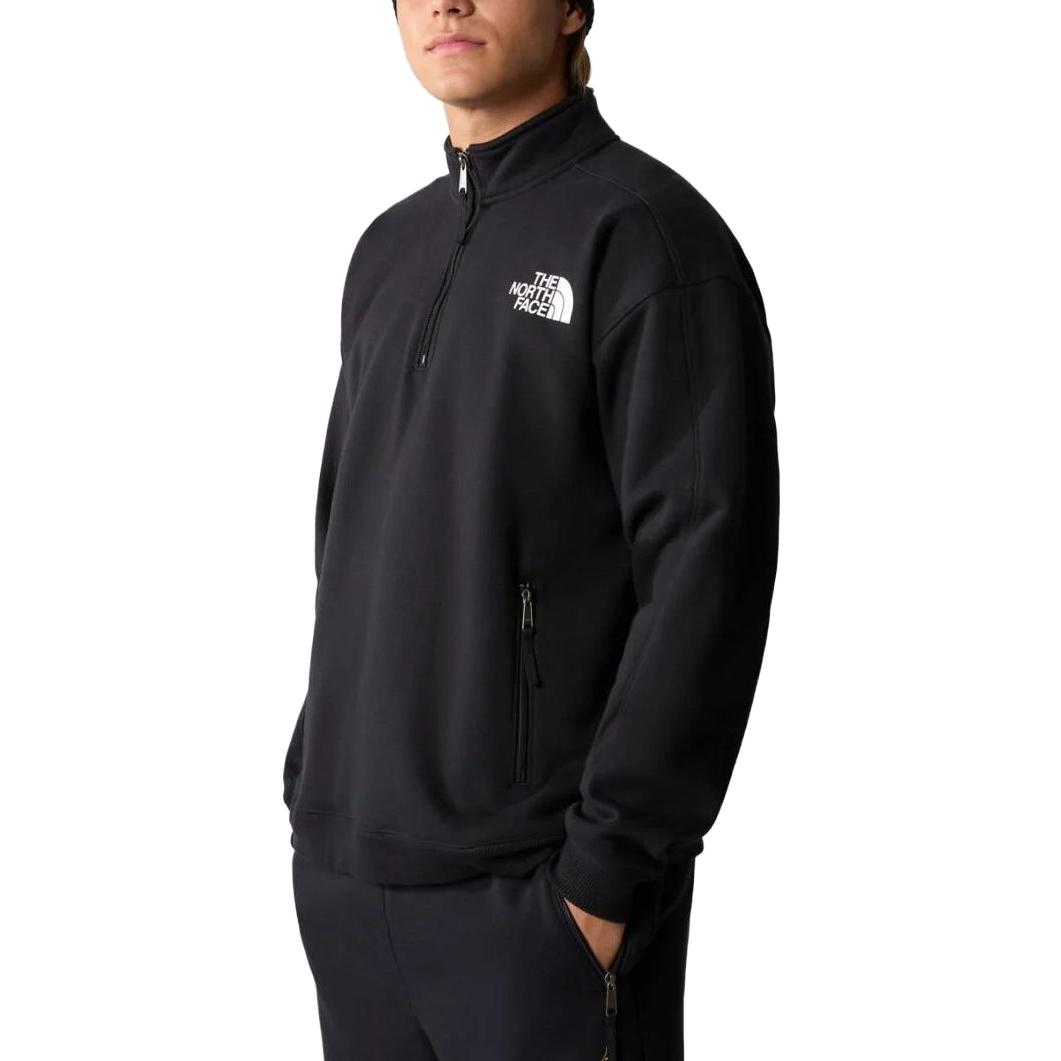 Sizing The North Face 黑色半拉鍊標誌印花長袖運動衫 NF0A84GM-OGC1