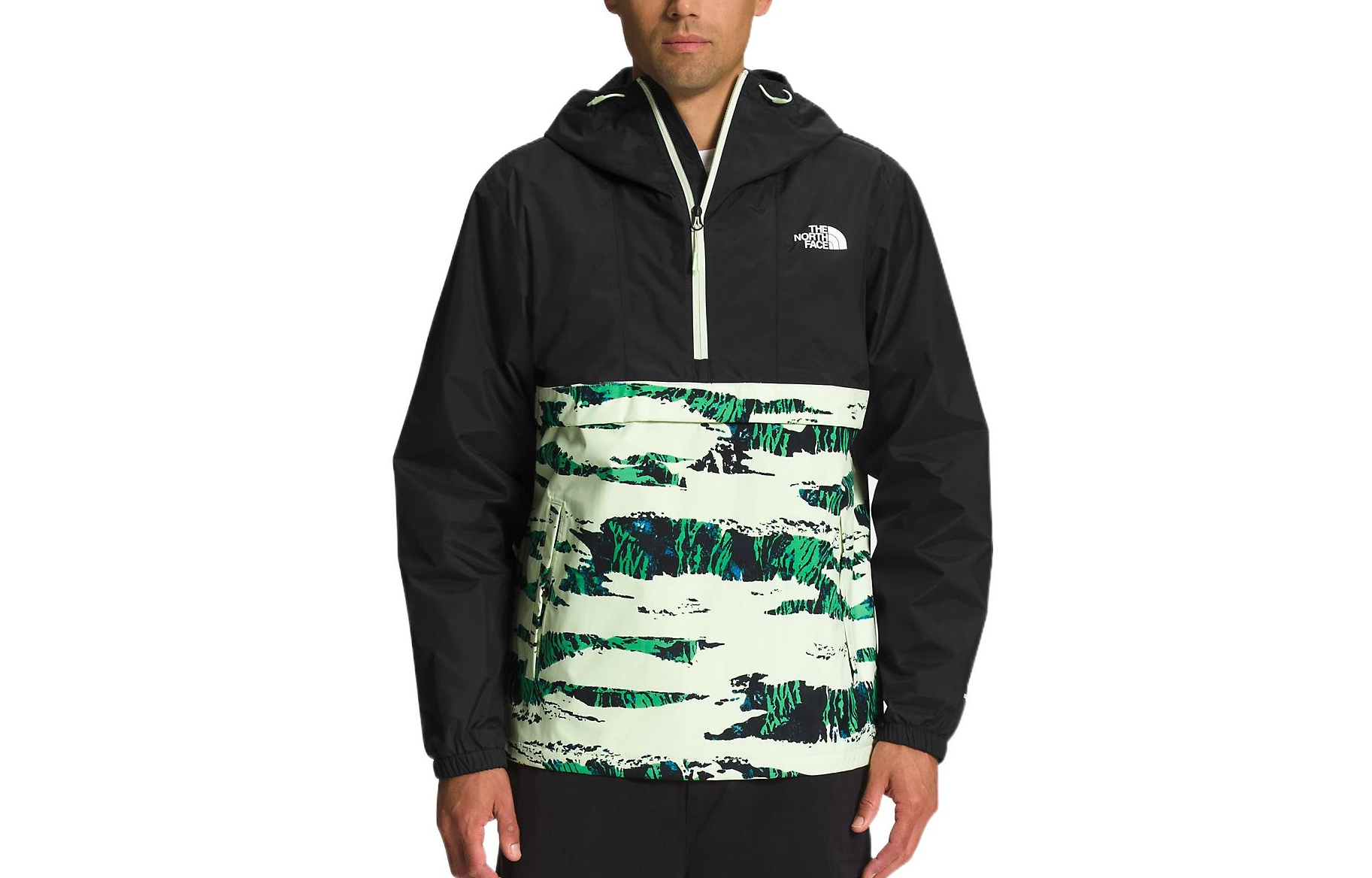 TNF Black Half-Zip Pullover Windbreaker with Logo Print NF0A7QF5-IRL 圖 2