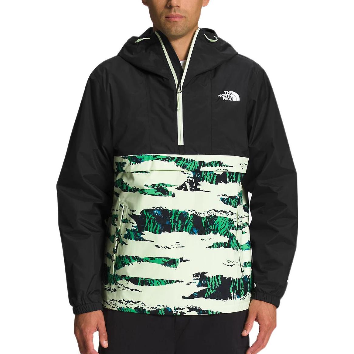 TNF Black Half-Zip Pullover Windbreaker with Logo Print NF0A7QF5-IRL 圖 3