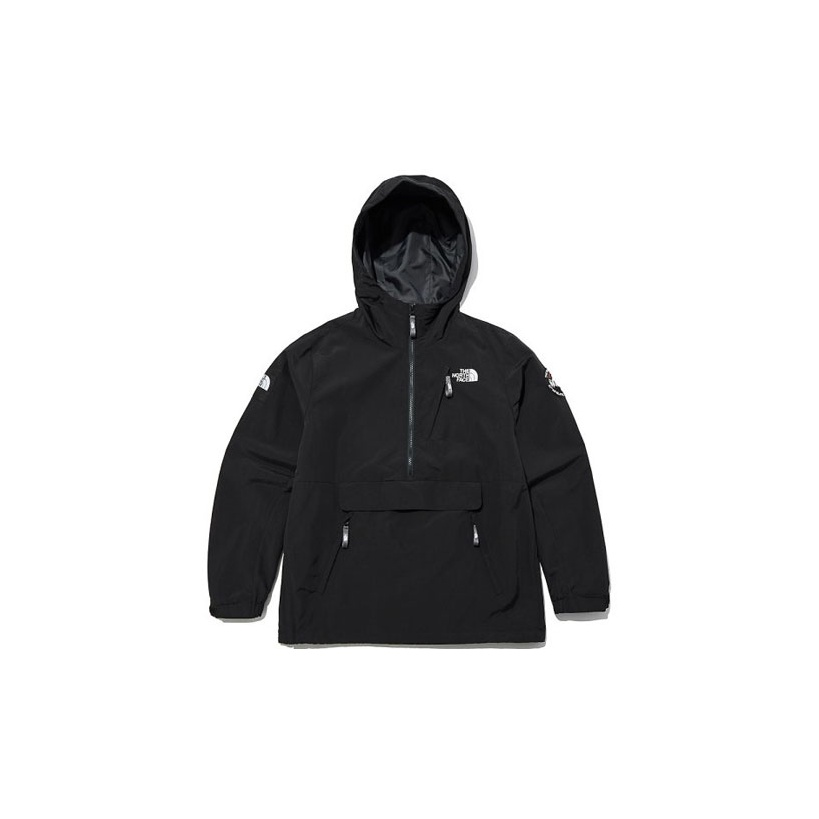 TNF Black Half-Zip Windbreaker Jacket with Logo Embroidery (Unisex) NA4HL51K