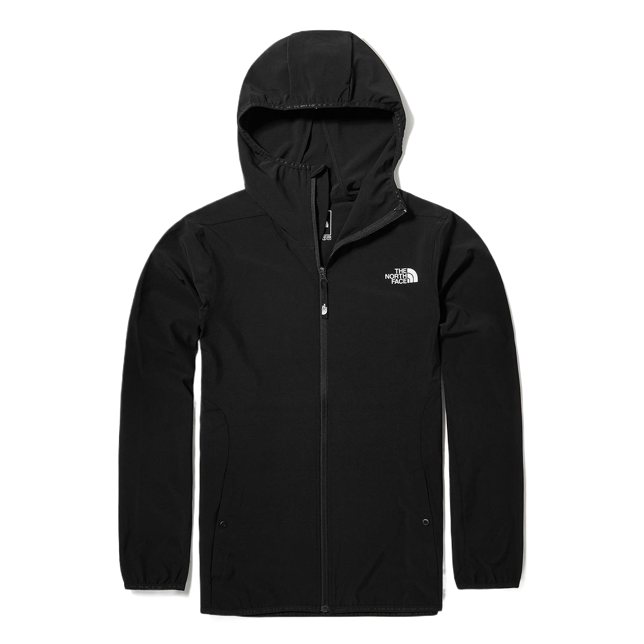 TNF Black Hooded Casual Solid Color Jacket NF0A4CKY-JK3