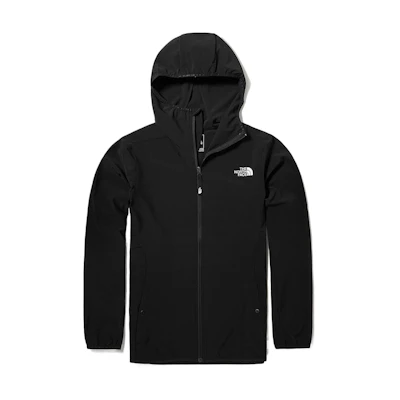 TNF Black Hooded Casual Solid Color Jacket NF0A4CKY-JK3