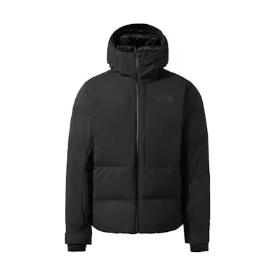 TNF Black Hooded Down Jacket Casual Full-Zip Long Sleeve NF0A4QX5-KX7