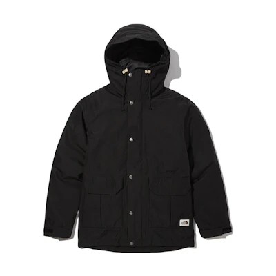 TNF Black Hooded Drawstring Single-Breasted Jacket NJ2YM50A