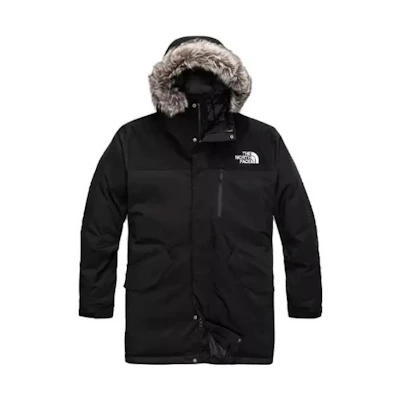 TNF Black Hooded Fur Trim Puffer Jacket NF0A7V2P-JK3