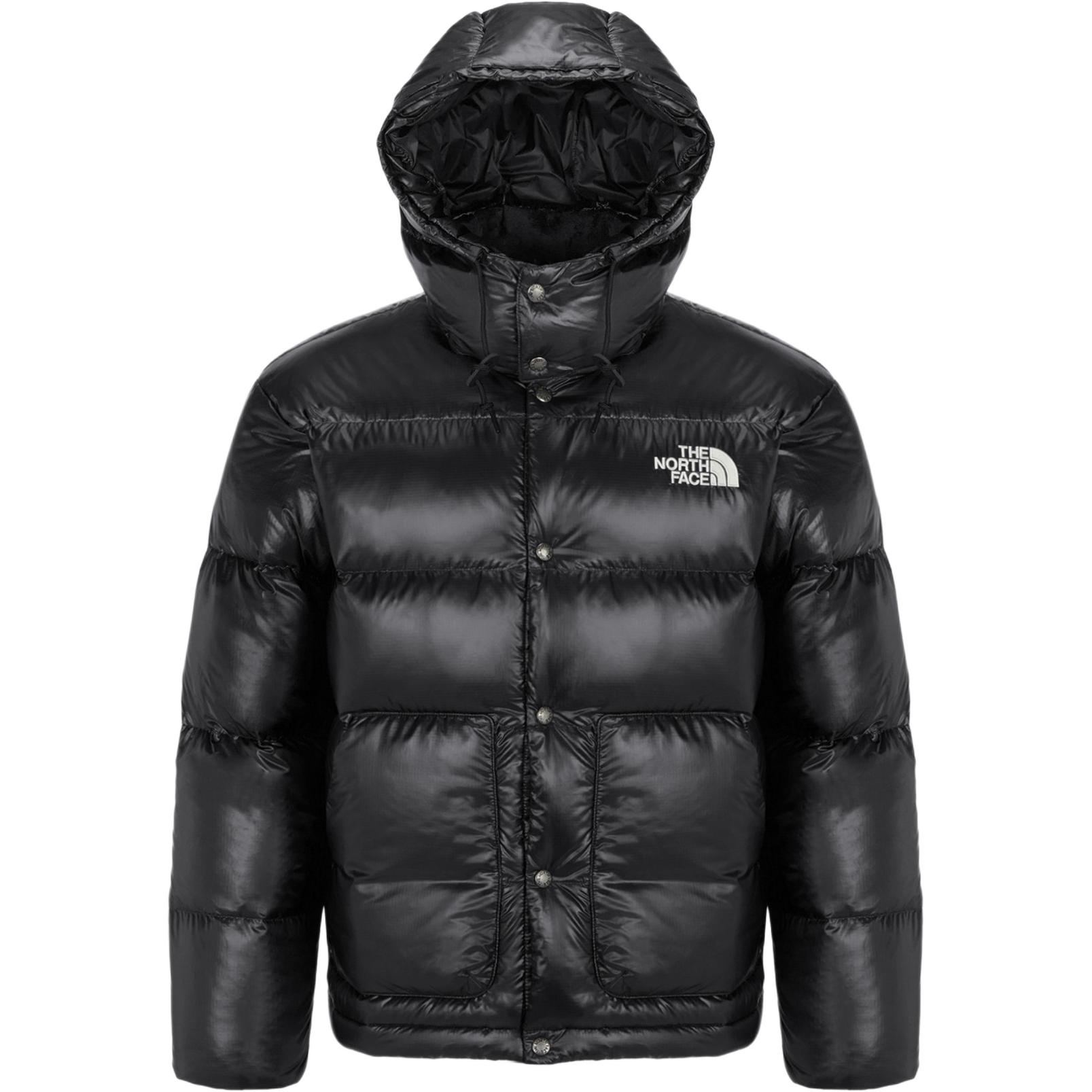 TNF Black Hooded Logo Long Sleeve Down Jacket NJ1DQ67A