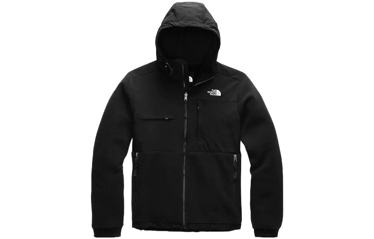 TNF Black Hoodie Jacket with Logo Print Casual Sportswear NF0A4QYI-JK3