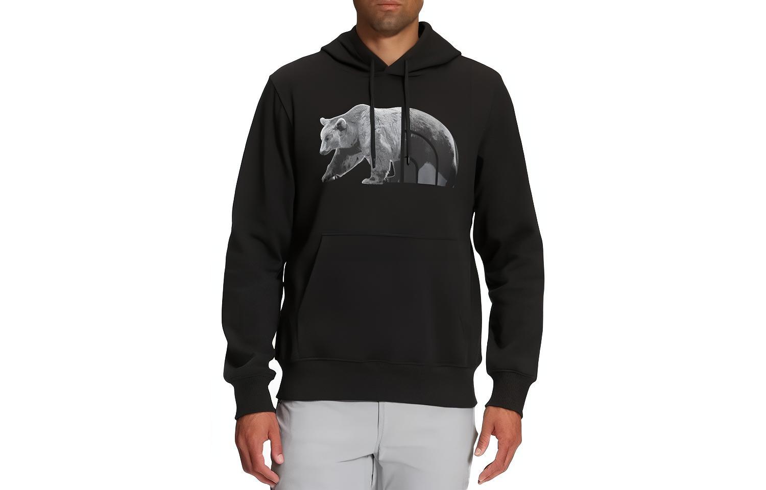 TNF Black Hoodie with Animal Print Design NF0A7UNM-JK3