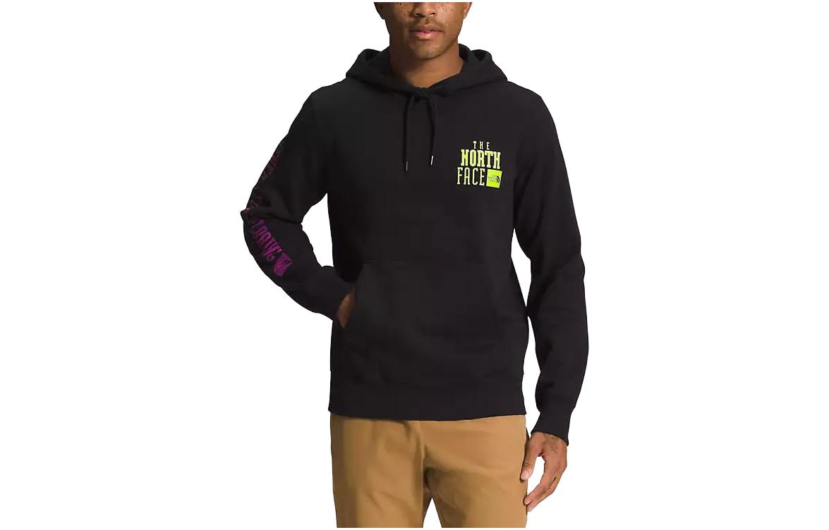 TNF Black Hoodie with Letter Logo Print NF0A8121-H21