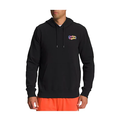TNF Black Hoodie with Letter Print and Long Sleeves NF0A811U-A68