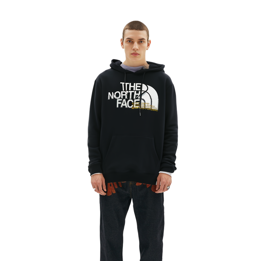 TNF Black Hoodie with Logo Letter Print Design NF0A5JV6-JK3 圖 8