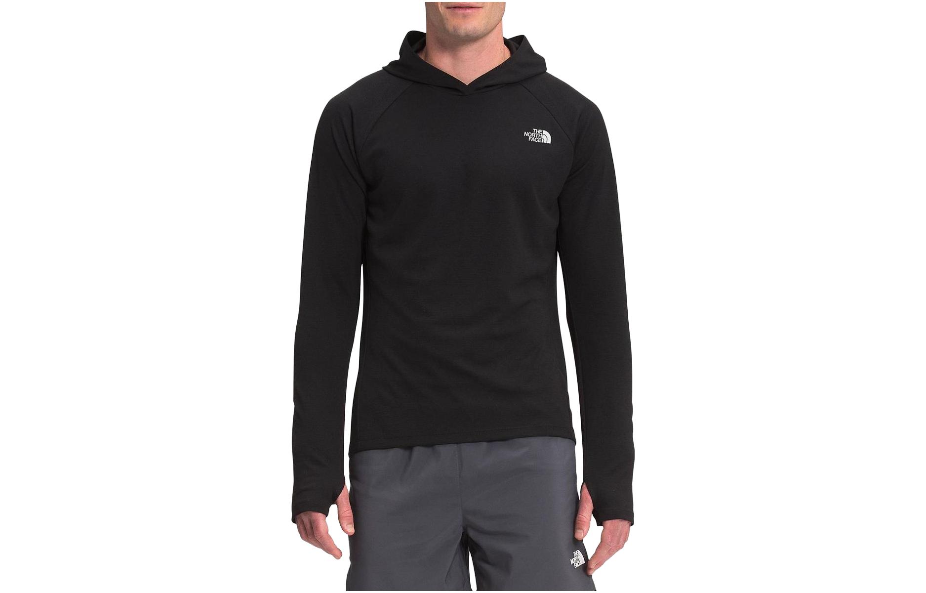 TNF Black Hoodie with Solid Color and Letter Print Design NF0A53BS-001