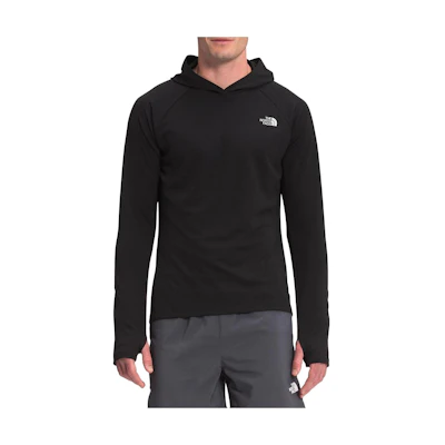 TNF Black Hoodie with Solid Color and Letter Print Design NF0A53BS-001