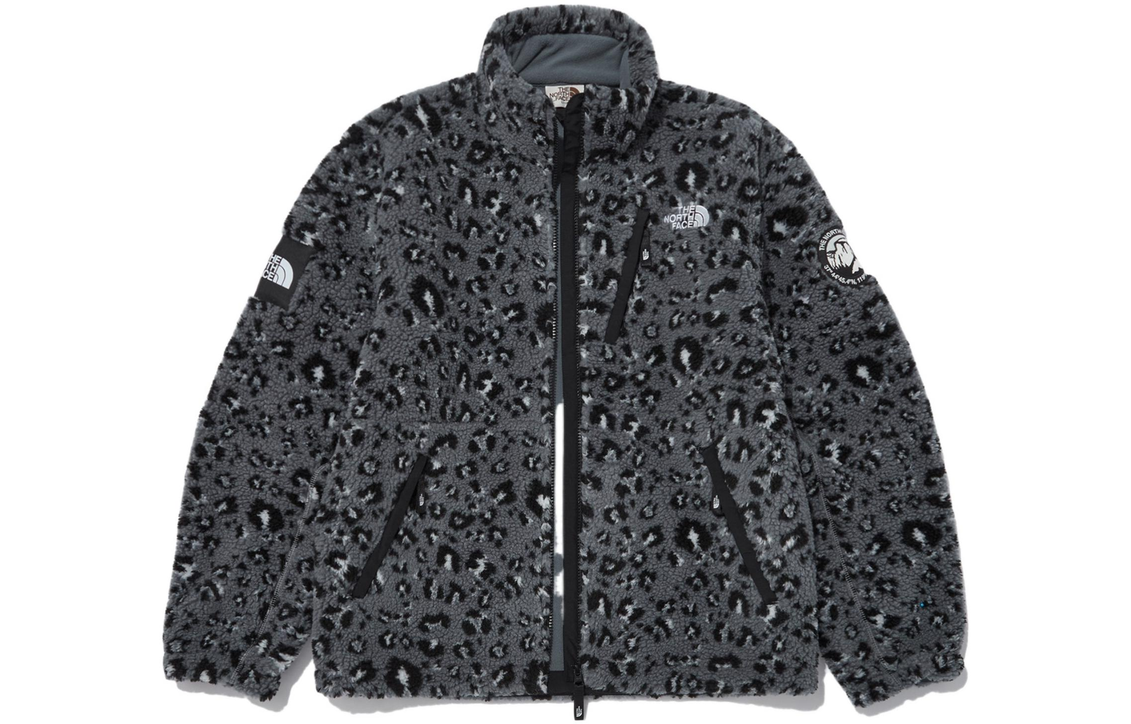 TNF Black Leopard Print Zip-Up Jacket NJ4FN51K