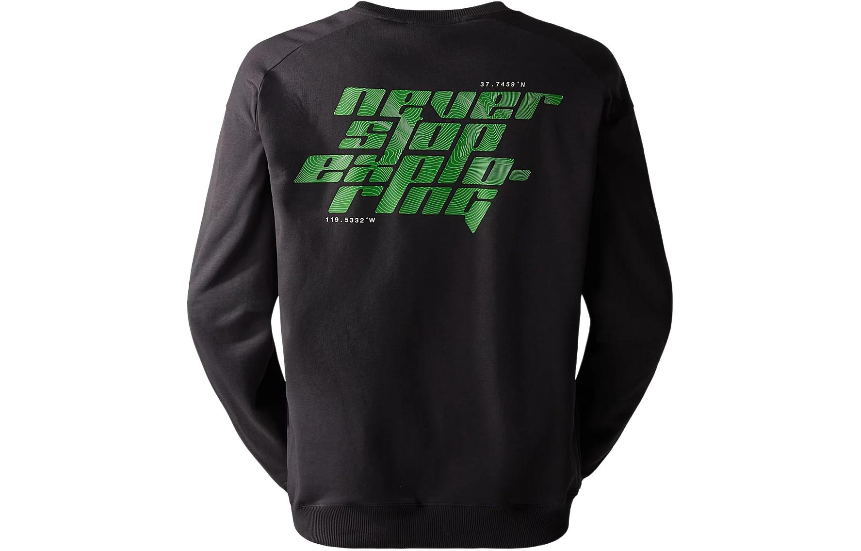 TNF Black Letter Print Crewneck Long-Sleeve Sweatshirt NF0A8531-0C5