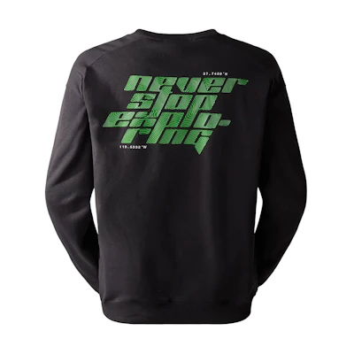 TNF Black Letter Print Crewneck Long-Sleeve Sweatshirt NF0A8531-0C5