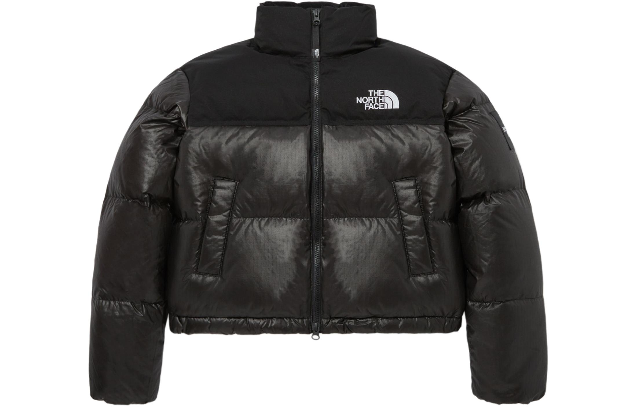 TNF Black Lightweight Down Jacket with Zip-Stand Collar Unisex NJ1DP85J