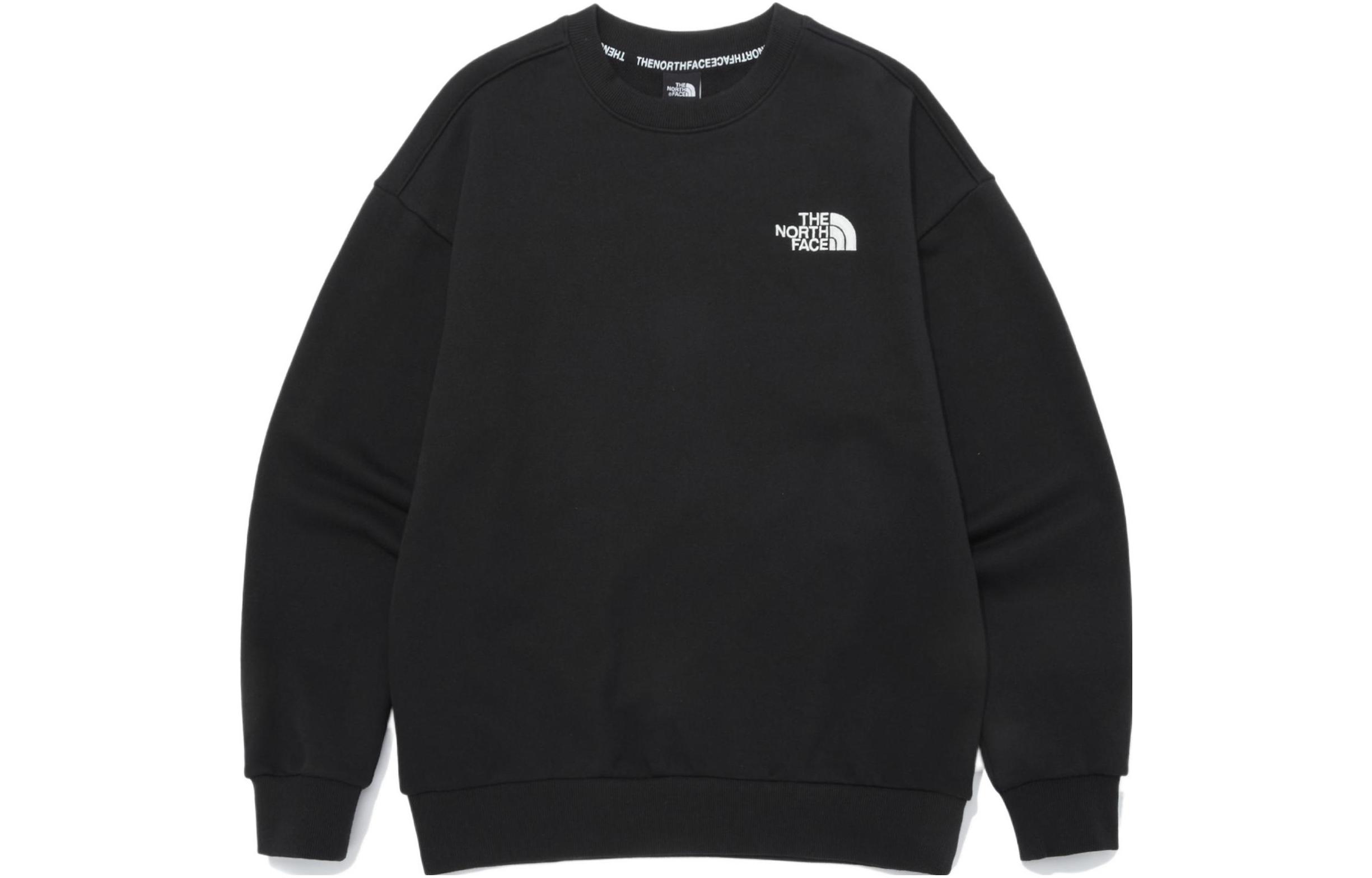 TNF Black Logo Crewneck Long-Sleeve Pullover Sweatshirt NM5MN60A
