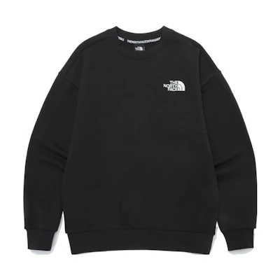 TNF Black Logo Crewneck Long-Sleeve Pullover Sweatshirt NM5MN60A