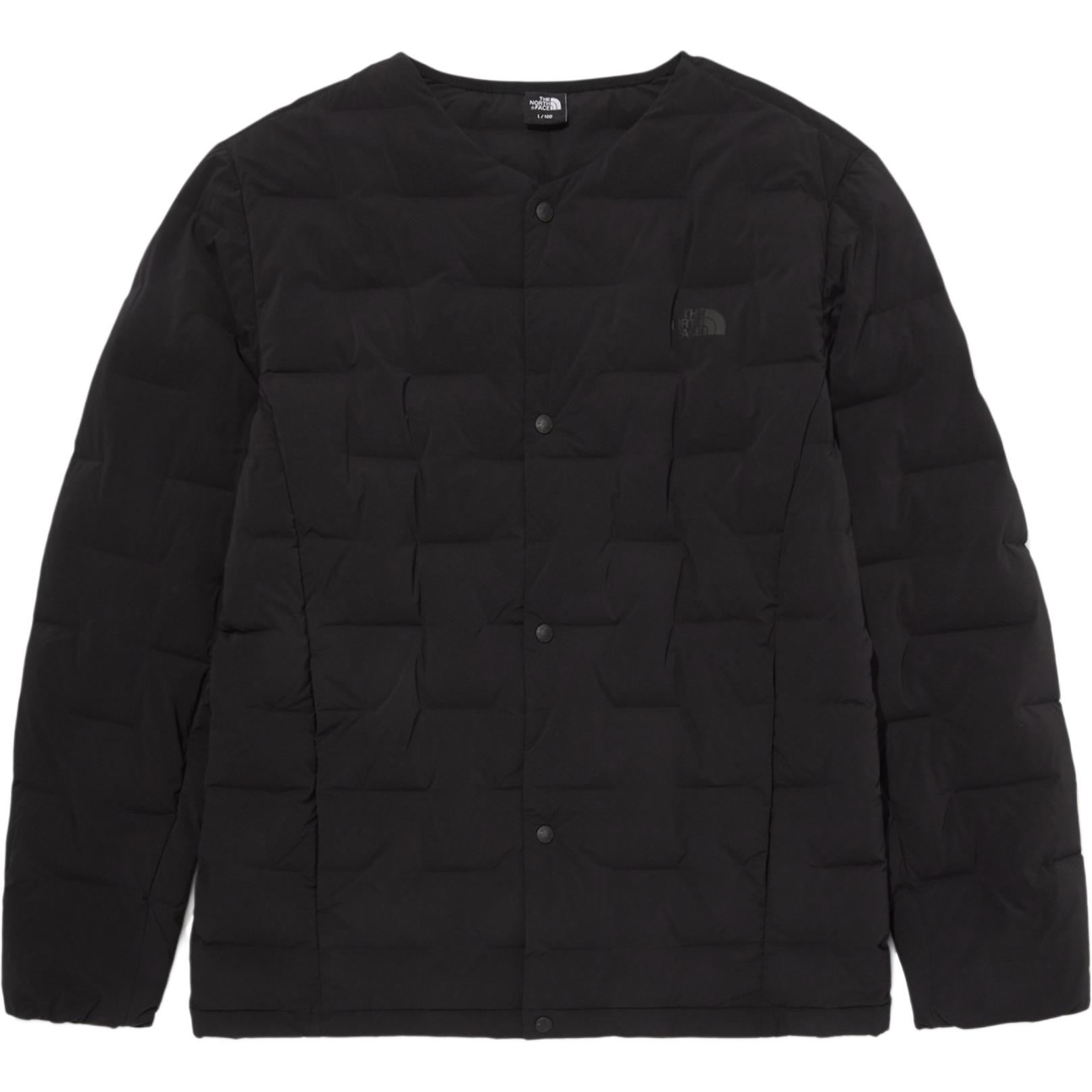 TNF Black Logo Crewneck Long Sleeve Down Jacket NJ1DQ78A