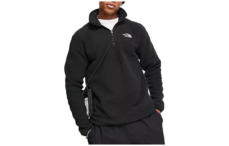 TNF Black Logo Embroidered Casual Stand Collar Jacket NF0A82F5-JK3