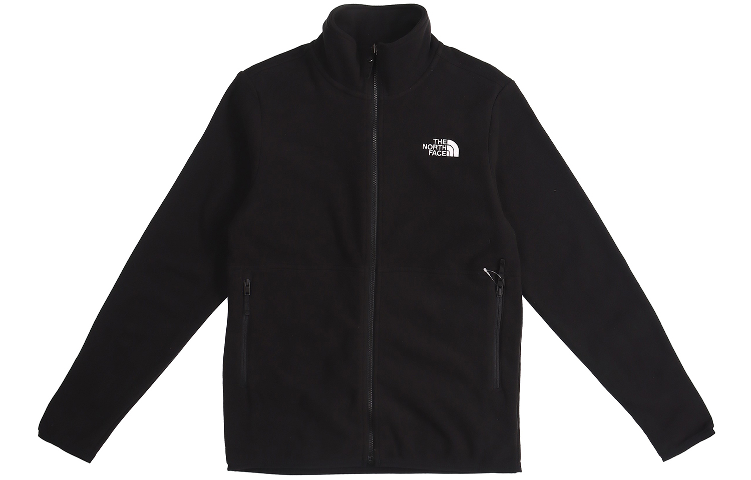 The North Face Black Logo Embroidered Fleece Jacket 4NA3-JK3